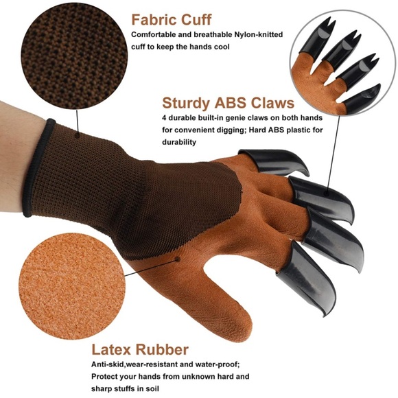 Garden Genie Gloves with Claws Waterproof - Picture 3 of 8